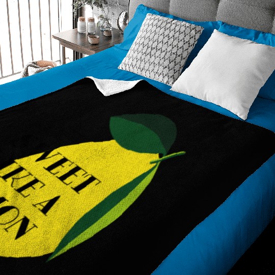 Sweet like a lemon Fruit Citrus Yellow Summer Baby Blankets