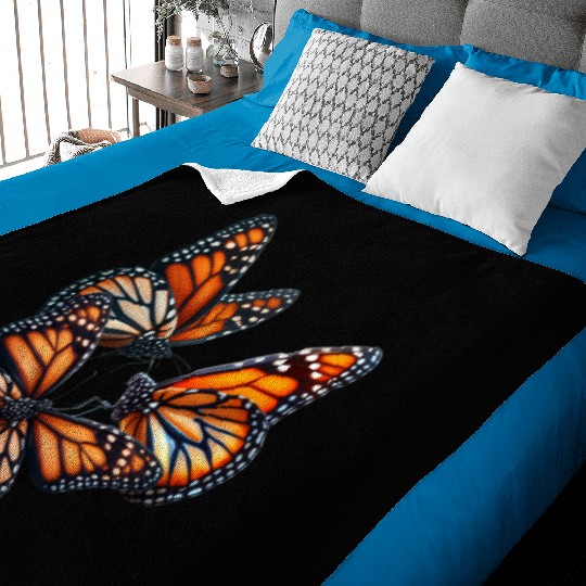 Monarch Butterflies Butterfly Lover Lepidopterist Baby Blankets
