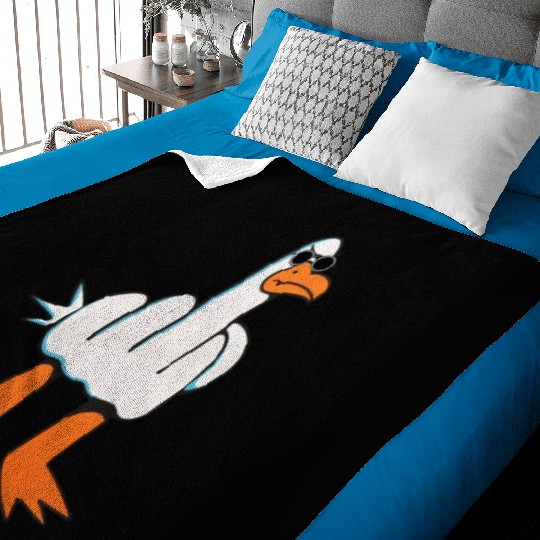 Rude Seagull Design Unis Funny Rude Seagulls Gift Baby Blankets