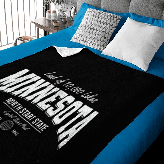 Minnesota Land of 10,000 Lakes Baby Blankets