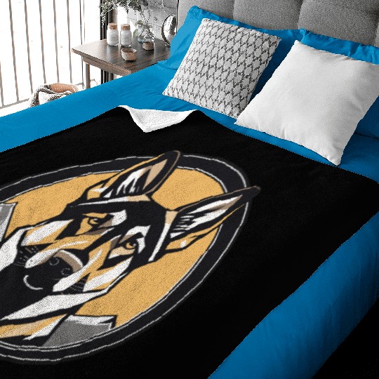 German Shepherd in Nature Baby Blankets