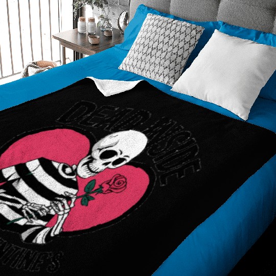 Dead Inside But It's Valentine's | Funny Men's Baby Blankets