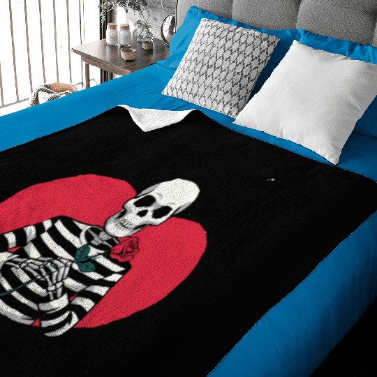 Dead Inside But It's Valentine's | Funny Valentine Baby Blankets