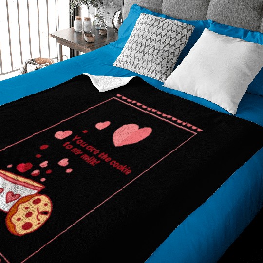 Valentine's Day: You Are The Biscuit For My Milk! Baby Blankets