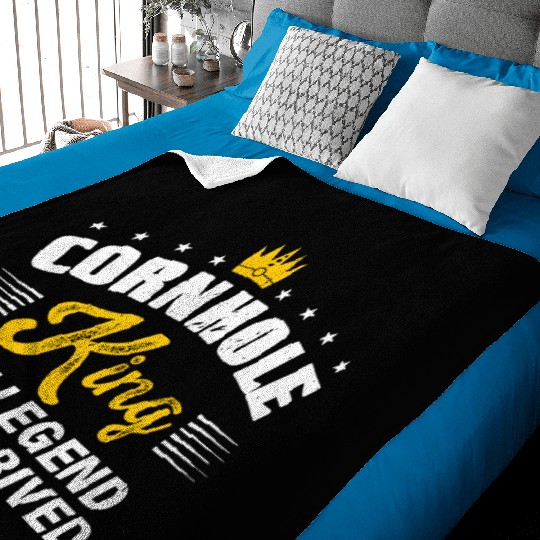 Cornhole King THE LEGEND HAS ARRIVED Cornhole Gift Baby Blankets
