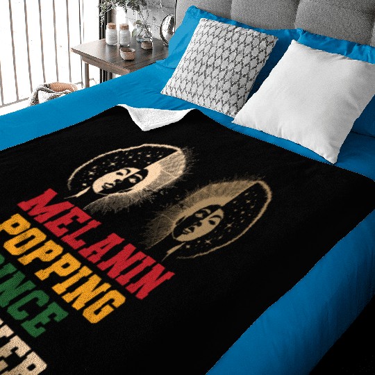 design melanin - gift idea black history month Baby Blankets