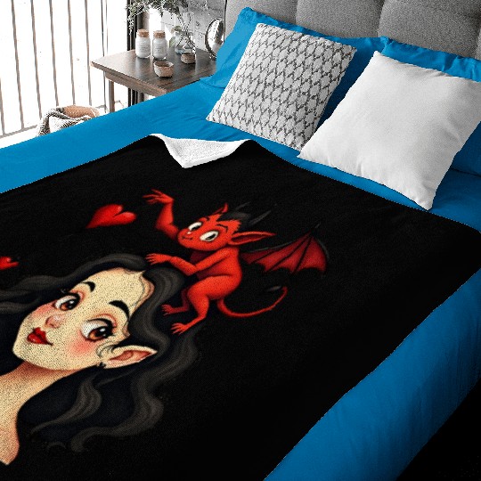 Love devil Baby Blankets