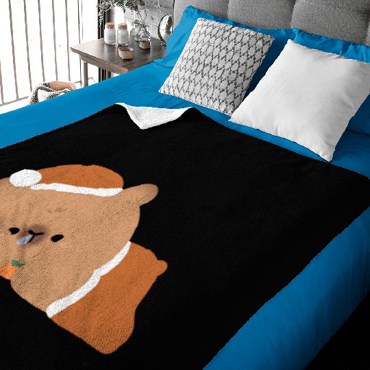 Tired Capybara Baby Blankets