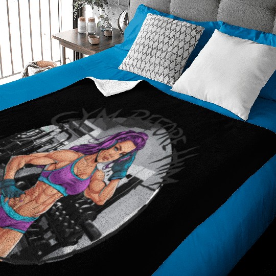 Gym Before Him for a Sporty women Baby Blankets