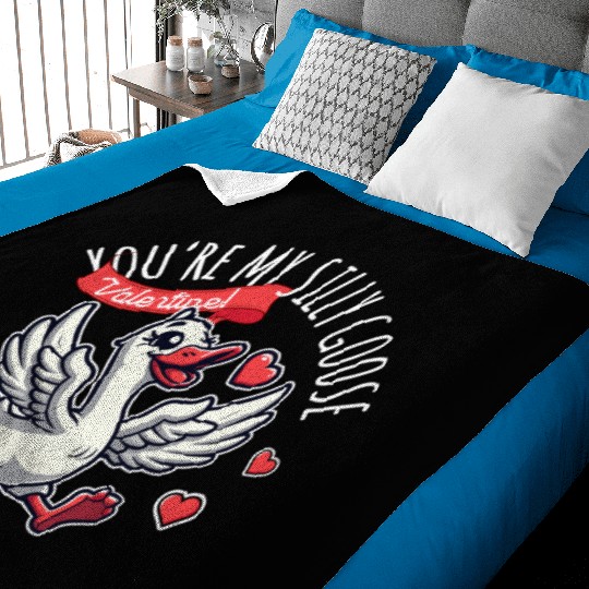 You’re My Silly Goose – Funny Valentine Design Baby Blankets