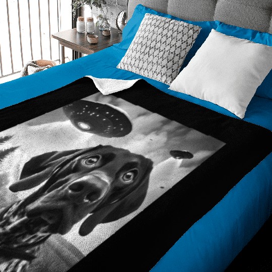 German Shorthaired Pointer Funny Sci-fi Graphic Se Baby Blankets