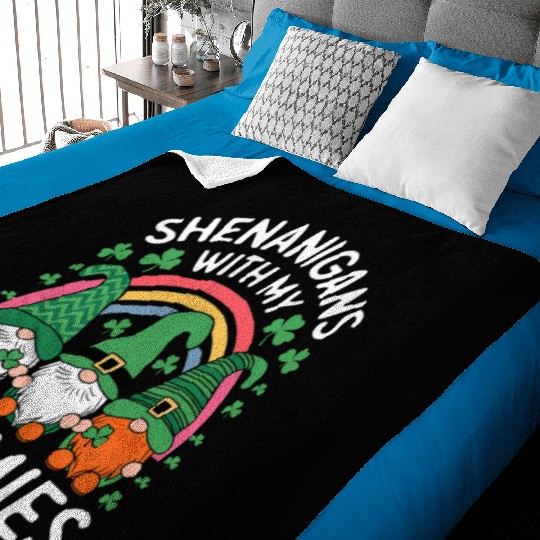 St. Patrick's Day Shenanigans with Gnomes Baby Blankets
