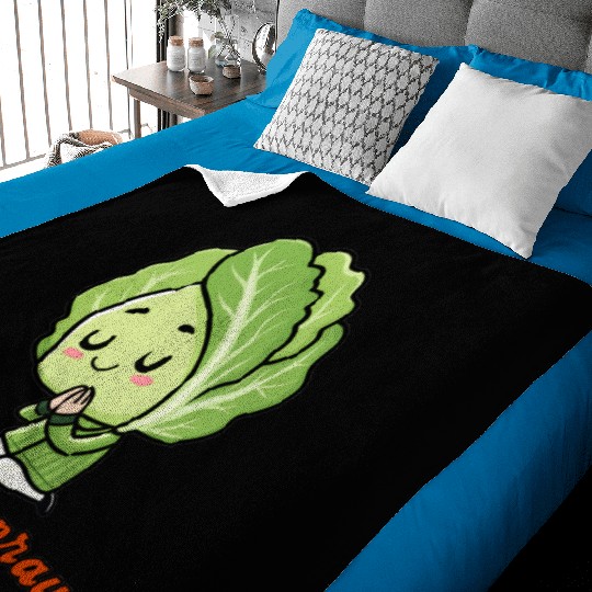 Lettuce pray not Let us pray Baby Blankets