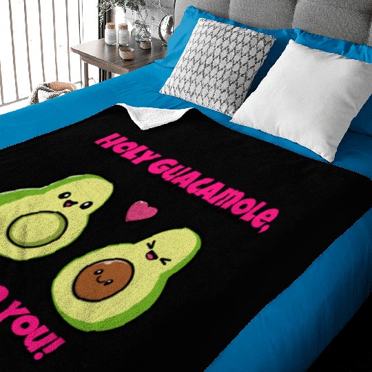 Holy Guacamole, I Love You!! valentine Baby Blankets.