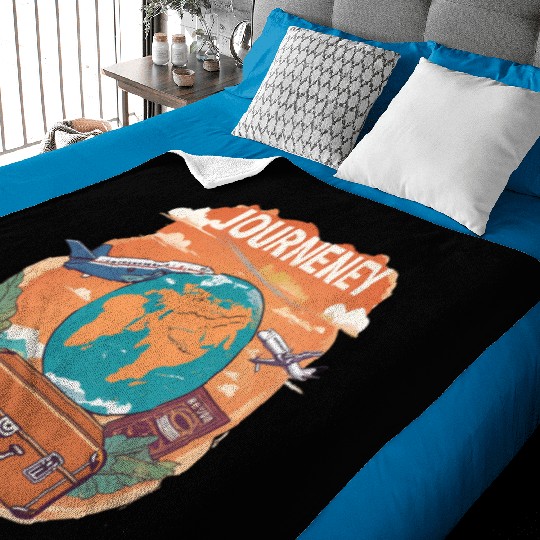 Explore The World Travel Lover Design Baby Blankets