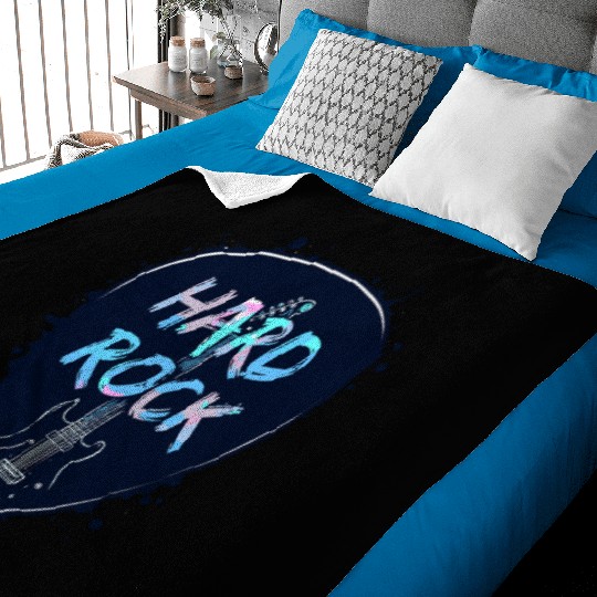Hard Rock Guitar Pick Baby Blankets