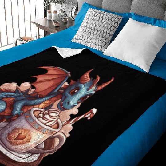 Cozy Dragon and Hot Chocolate Delight Baby Blankets