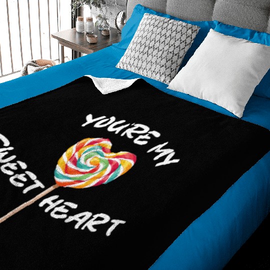 Sweetheart Rainbow Lollipop Valentine's Day Lolli Baby Blankets