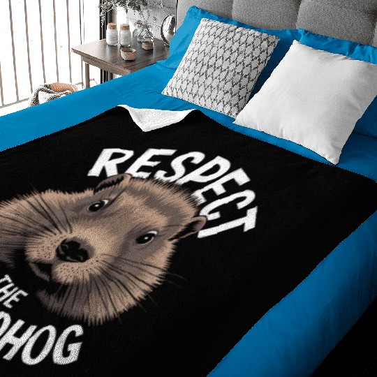 Respect The Groundhog Baby Blankets