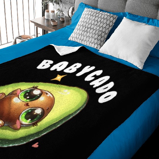 Baby Avocado cute Kawaii babyparty Gift Pregnancy Baby Blankets