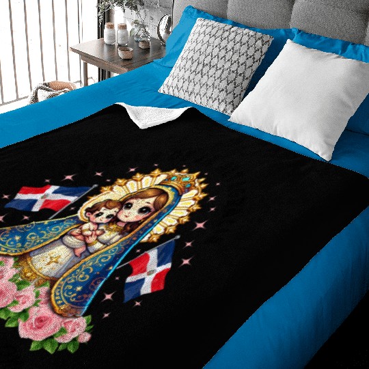 Our Lady of Altagracia Dominican Republic Catholic Baby Blankets
