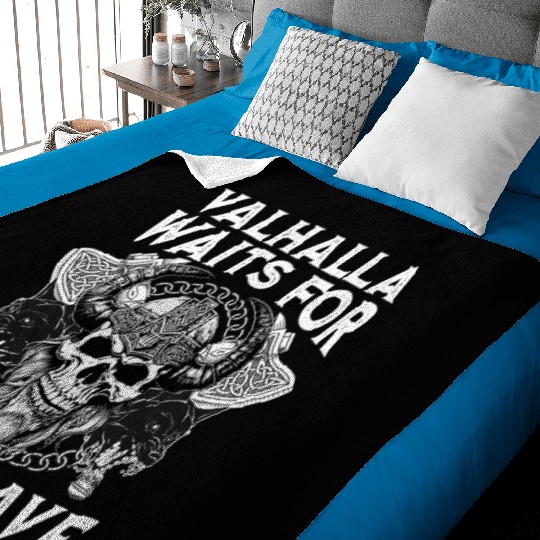 Valhalla Waits For The Brave Baby Blankets