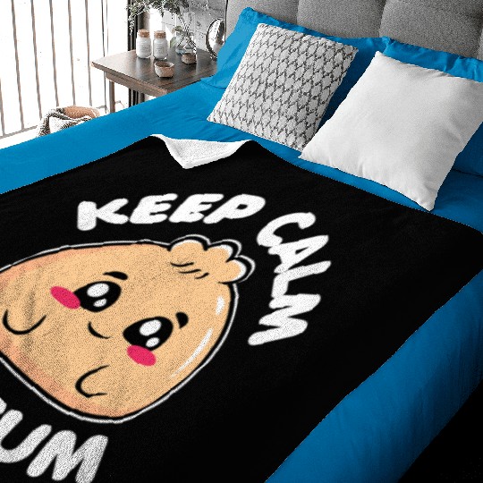 Keep Calm Eat Sum Baby Blankets