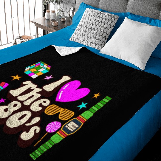 Retro 80s Style design – Perfect for Nostalgia Fa Baby Blankets