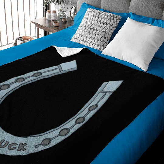 Good Luck Horseshoe Baby Blankets