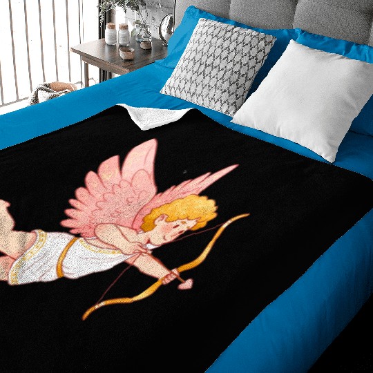 Cupid with Bow and Arrow. Baby Blankets
