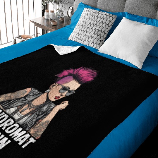 Laundromat Kingpin - Punk Rock Girl Baby Blankets