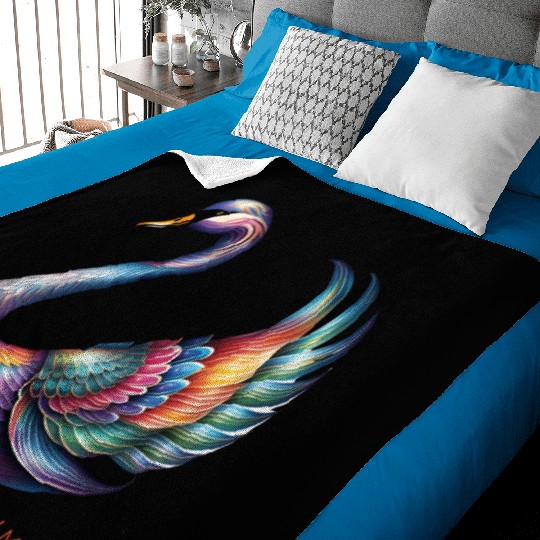 Libra Spirit Animal Swan Alebrije Baby Blankets