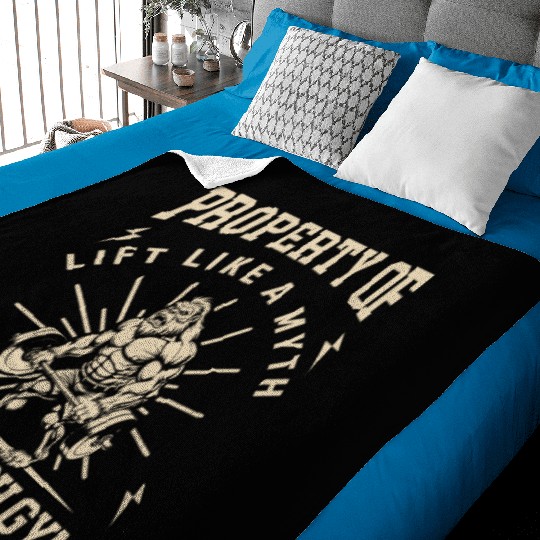 Lift Like a Myth Sasquatch Gym Art Print Baby Blankets