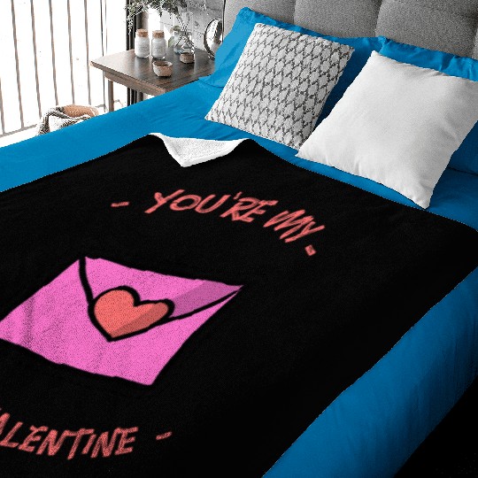 You re My Forever Valentine Letter Baby Blankets