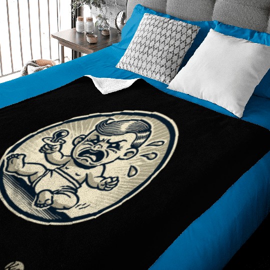 Spoiled Crybaby – Vintage Cartoon Baby Blankets