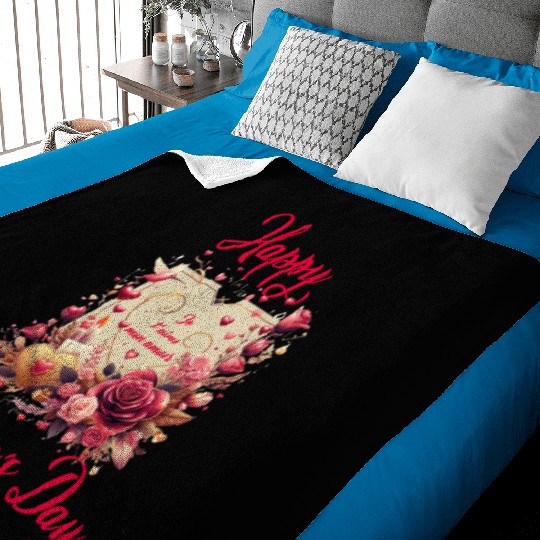 Happy Valentine's day Baby Blankets