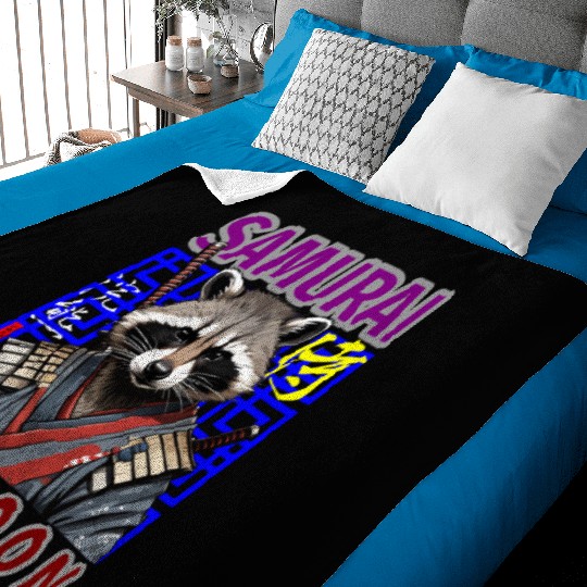 Samurai Raccoon Baby Blankets