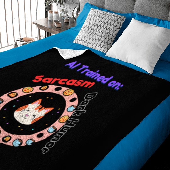 Trained on sarcasm dark humor and cat memes Baby Blankets