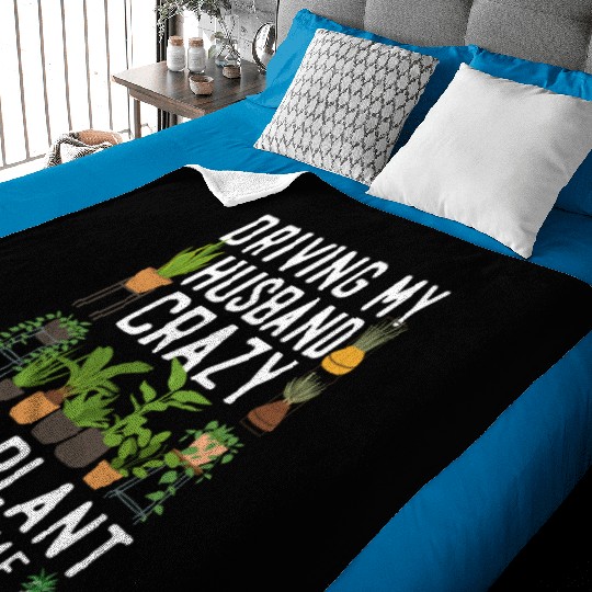 Plant Lover Gardening Husband Wife Baby Blankets