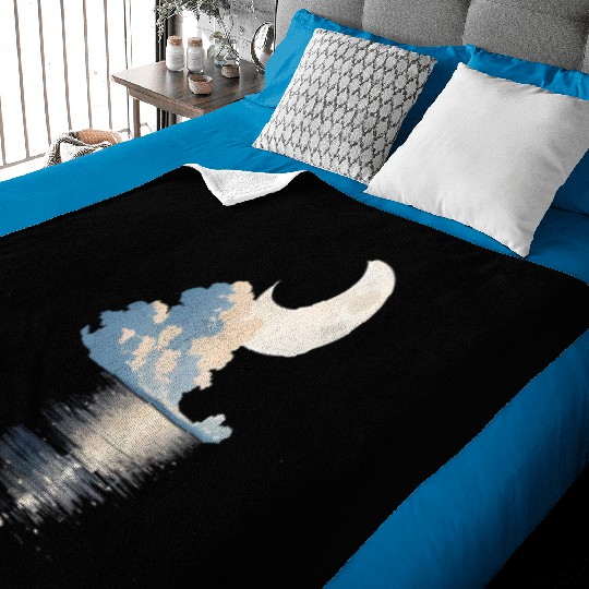 Full Moon Over sea Baby Blankets