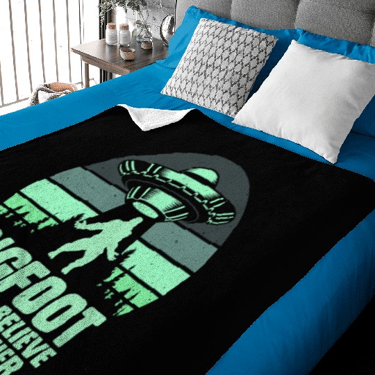 UFO-Bigfoot Yeti Sasquatch Baby Blankets