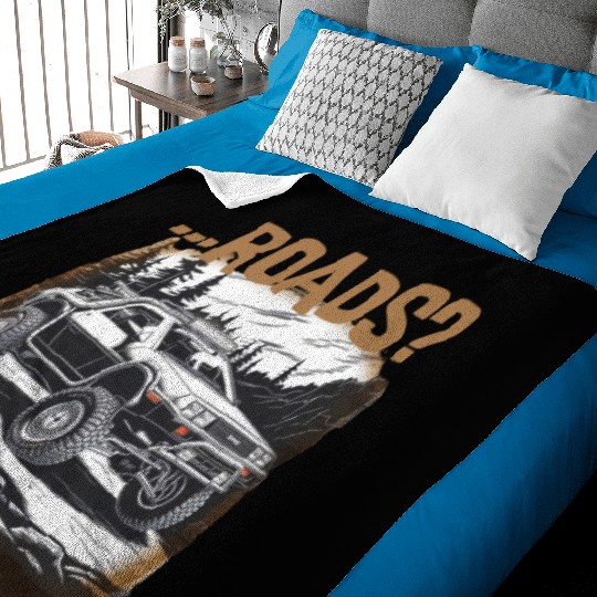 Off-road Delorean Baby Blankets