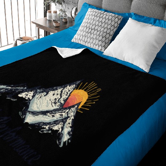 Peak Performance Mountain Sunrise Baby Blankets