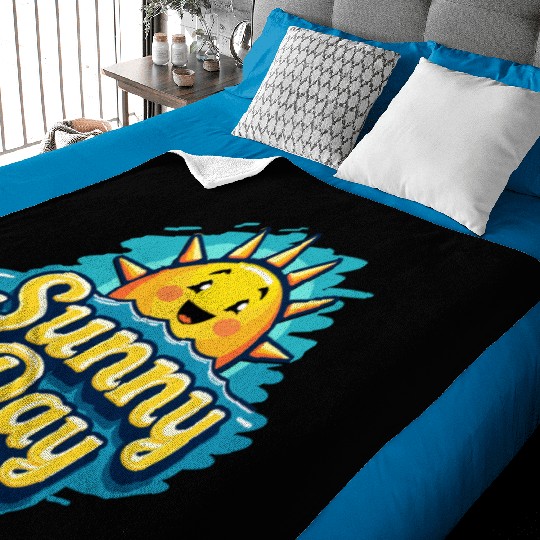 Sunny Day Sun Summer Vacation Baby Blankets