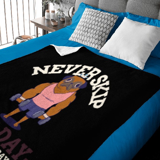 Never Skip leg Day Baby Blankets