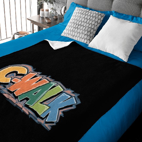 C-Walk Graffiti style typography Baby Blankets