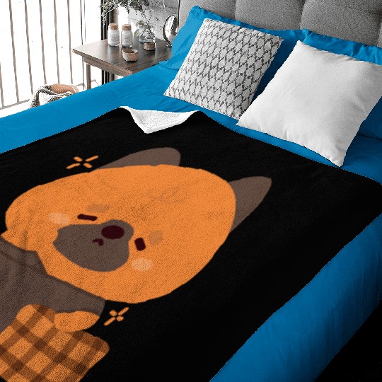 Sleepy German Shepherd Baby Blankets