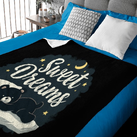 Teddy Bear Sweet Dreams Official Sleep Baby Blankets