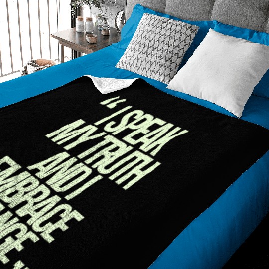 I Speak My Truth And I Embrace Change Gemini Quote Baby Blankets