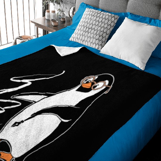 Penguin Calligraphy Enthusiast Art Baby Blankets